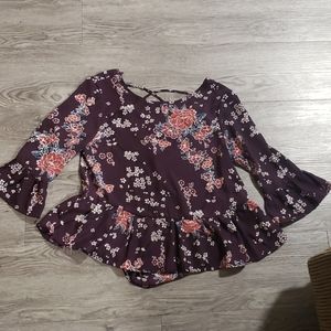 Purple floral top